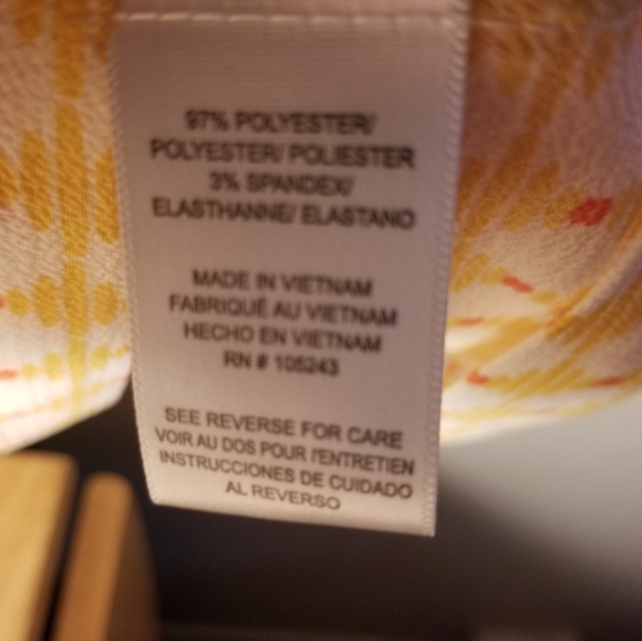 Studio B by Bobeau Women's Top  Small Yellow and Orange - Picture 4 of 4